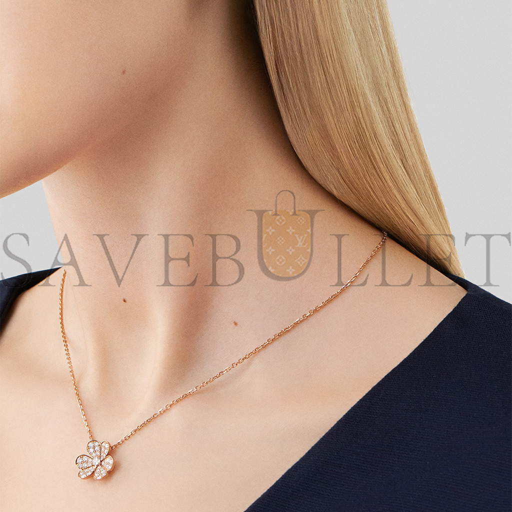 VAN CLEEF ARPELS FRIVOLE PENDANT, SMALL MODEL - ROSE GOLD, DIAMOND  VCARP7RL00